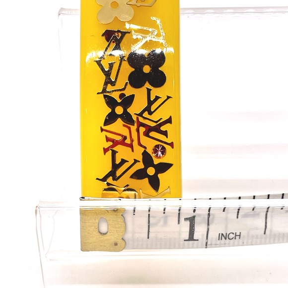 Louis Vuitton Yellow Monogram Inclusion Hair Barrette Clip - Picture 8 of 9